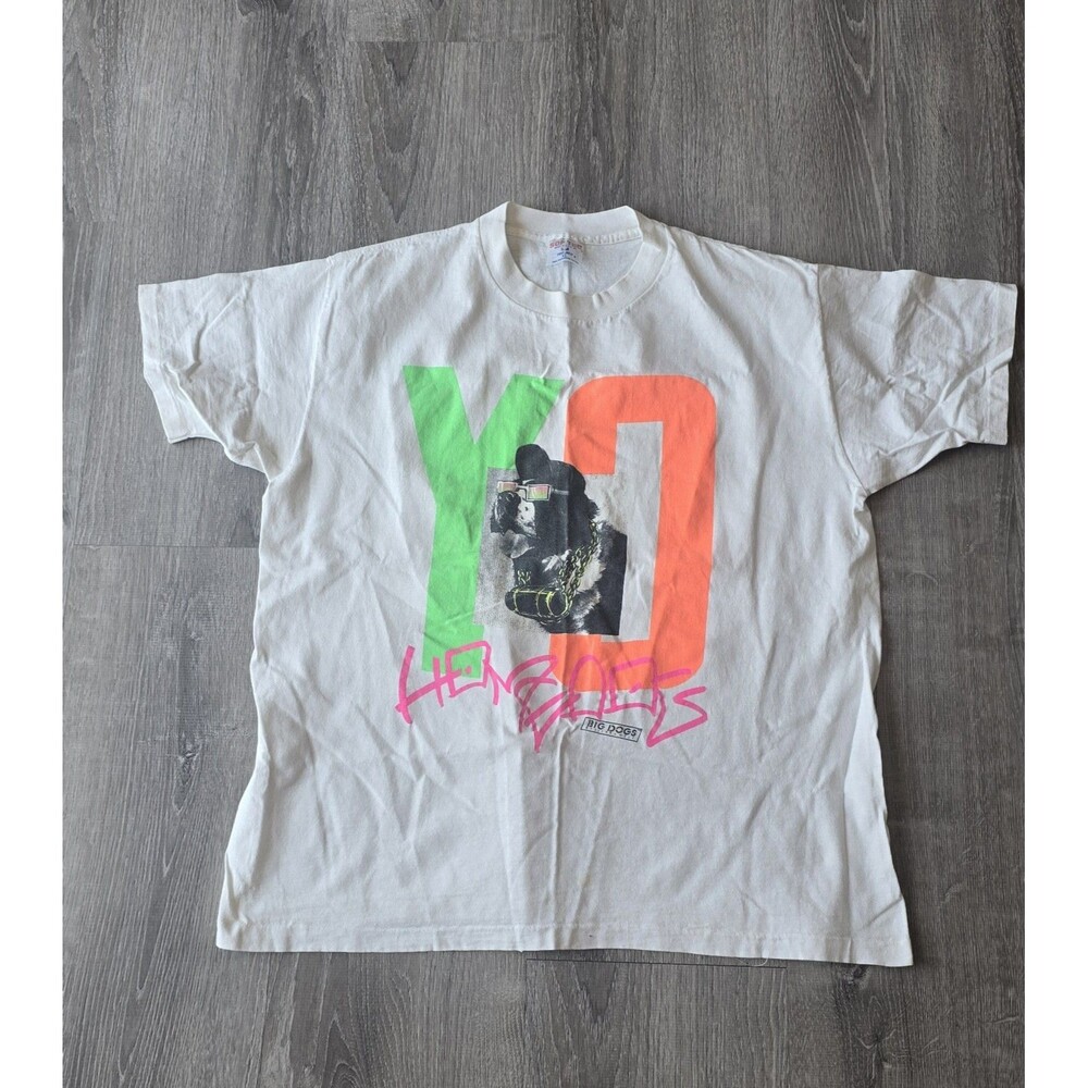 Big Dogs T-Shirt Vintage 90s ( YO HOME DOG ) Mens XL  * Rare